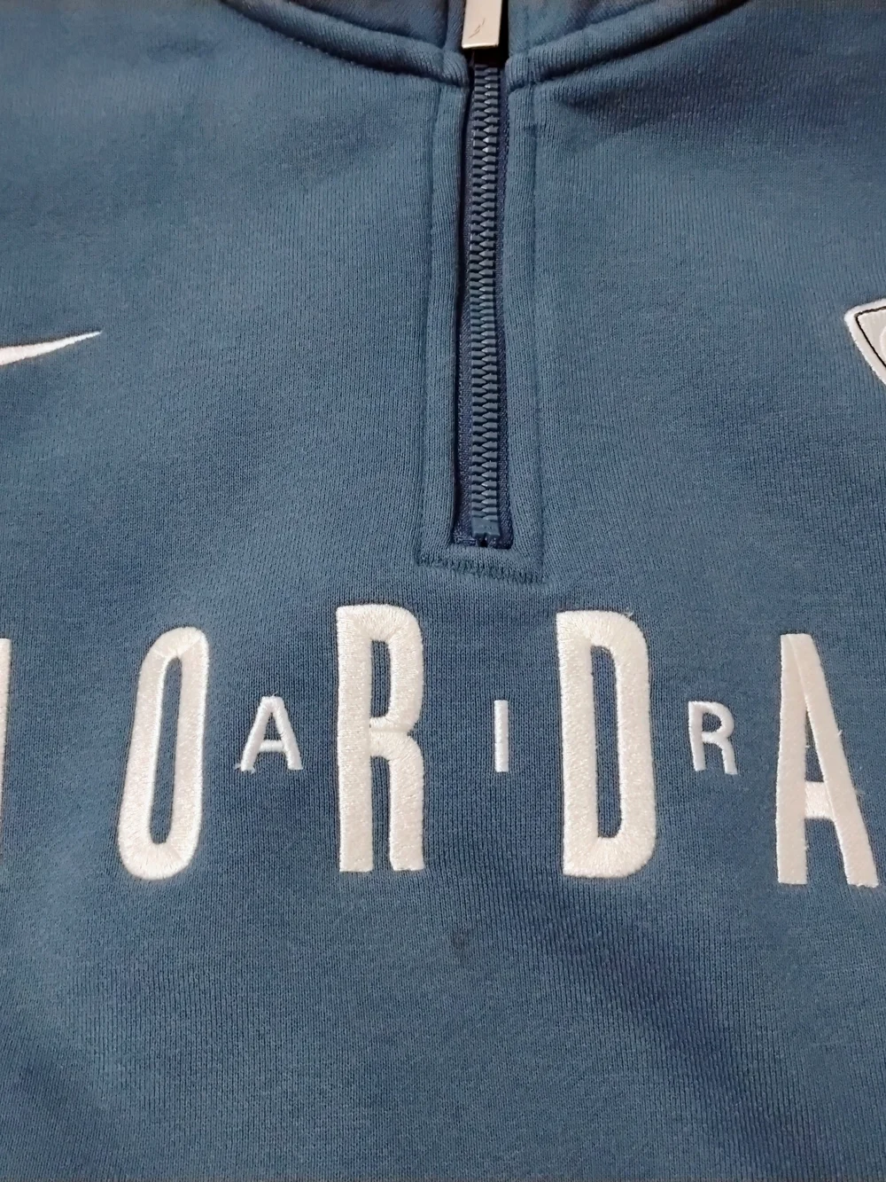 Jordan Men's 1/4 Zip-Up Pullover in Teal Blue with White Logo Size: Large NWT